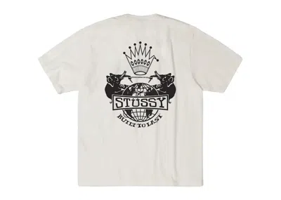 Pre-owned Stussy Built To Last Pigment Dyed Tee Shirt In Natural In Brown