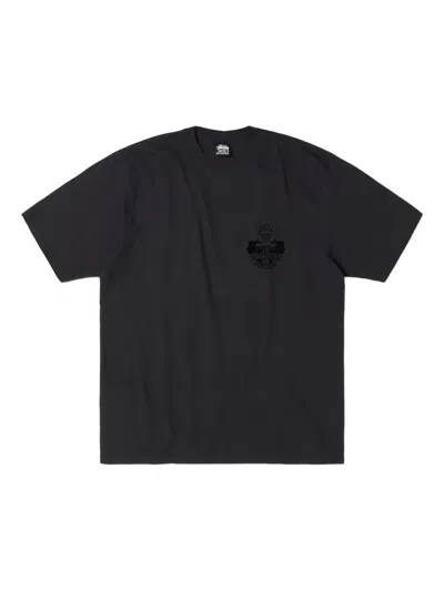 Stussy Built To Last Pig Dyed Cotton T-shirt In Black