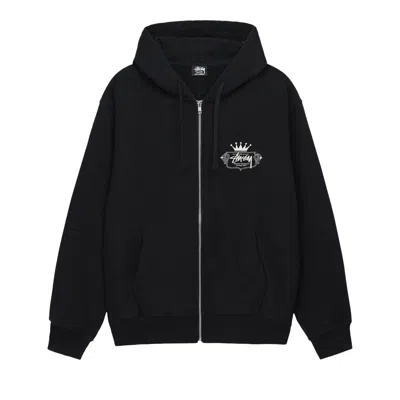 Pre-owned Stussy Built To Last Zip Hoodie 'black'