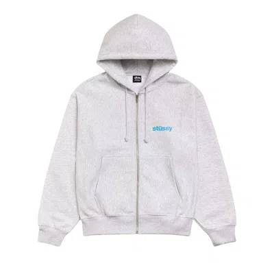 Pre-owned Stussy Built Tough Zip Hoodie 'ash Heather' | Grey | Men's Size M In Gray