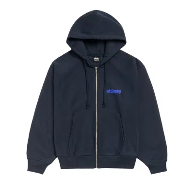 Pre-owned Stussy Built Tough Zip Hoodie 'navy' | Blue | Men's Size Xxl