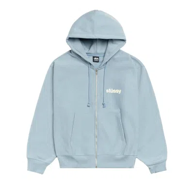Pre-owned Stussy Built Tough Zip Hoodie 'slate' | Blue | Men's Size Xl