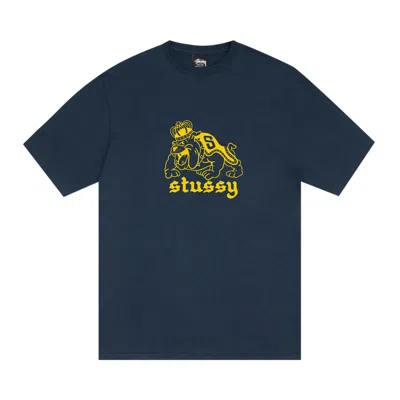 Pre-owned Stussy Bulldog Tee 'navy' | Blue | Men's Size M