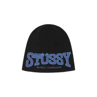 Pre-owned Stussy Burly Threads Skullcap 'black' | Men's Size Onesize