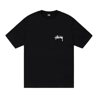 Pre-owned Stussy Burning Stock Tee 'black'