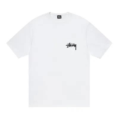 Pre-owned Stussy Burning Stock Tee 'white'
