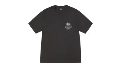 Pre-owned Stussy Cali Grown Pigment Dyed Tee Shirt In Faded Black