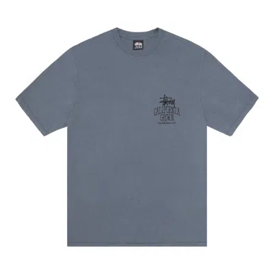 Pre-owned Stussy Cali Grown Tee Pigment Dyed 'navy' | Blue | Men's Size M