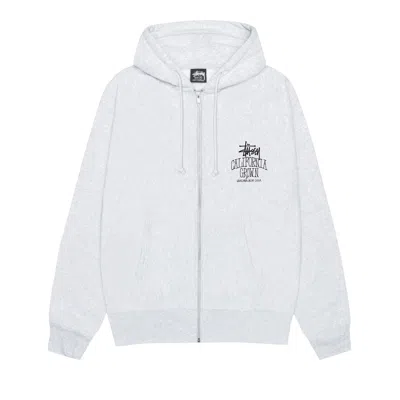 Pre-owned Stussy Cali Grown Zip Hoodie 'ash Heather' | Grey | Men's Size Xxl In Gray