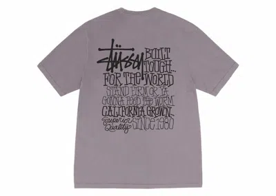 Pre-owned Stussy California Grown Pigment Dyed Tee Shirt In Shark In Gray