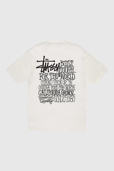 Stussy California Grown Tee Pigment Dyed In White, Men's At Urban Outfitters