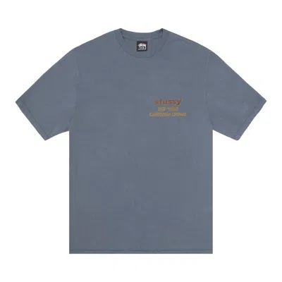 Pre-owned Stussy California Grown Tee Pigment Dyed 'navy' | Blue | Men's Size M