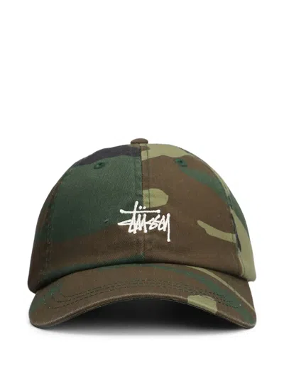 Stussy Logo-embroidered Baseball Cap In Green