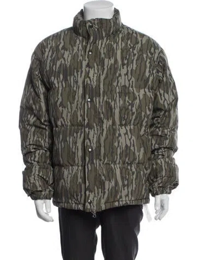 Pre-owned Stussy Camouflage Print Parka In Blue