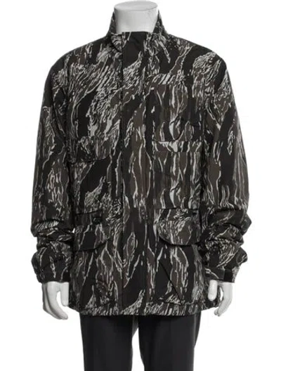Pre-owned Stussy Camouflage Print Utility Jacket In Multicolor