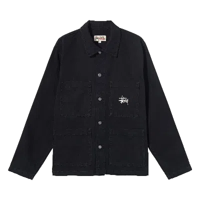 Pre-owned Stussy Canvas Chore Jacket 'black'