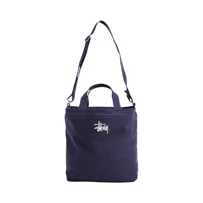Pre-owned Stussy Canvas Crossbody Bag 'navy' | Blue | Men's Size Onesize