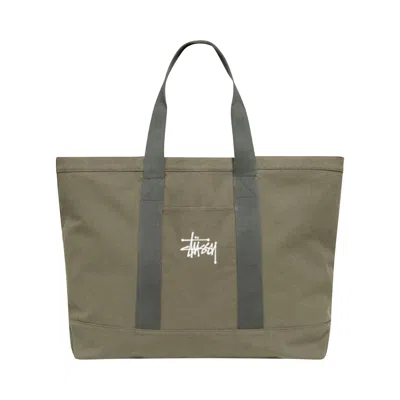 Pre-owned Stussy Canvas Extra Large Tote Bag 'green' | Men's Size Onesize