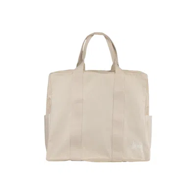 Pre-owned Stussy Canvas Flight Bag 'natural' | Cream | Men's Size Onesize In White