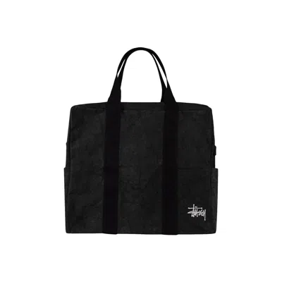 Pre-owned Stussy Canvas Flight Bag 'washed Black' | Men's Size Onesize