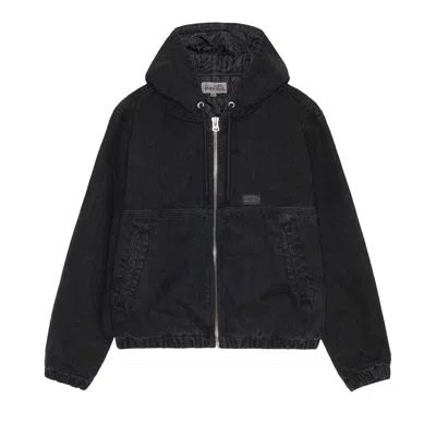 Pre-owned Stussy Canvas Needle Punch Work Jacket 'black'