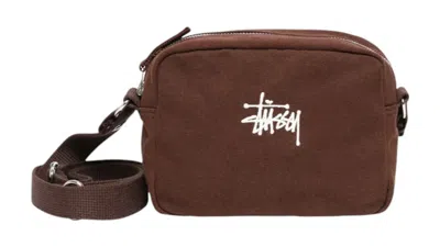 Pre-owned Stussy Canvas Pouch In Brown