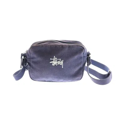 Pre-owned Stussy Canvas Side Pouch 'navy' | Blue | Men's Size Onesize