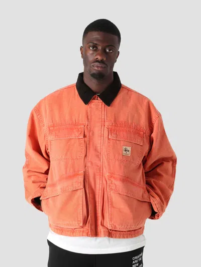 Pre-owned Stussy Canvas Washed Jacket In Multicolor