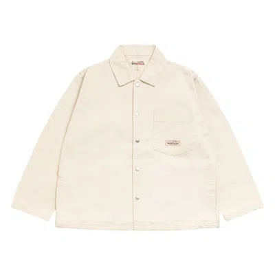 Pre-owned Stussy Canvas Work Overshirt 'bone' | Cream | Men's Size S