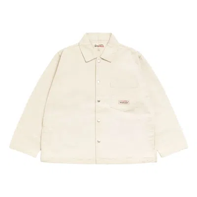 Stussy Canvas Work Overshirt 'bone' In Neutral