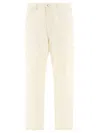 Stussy Canvas Work Trousers Beige In White