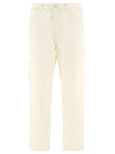 Stussy Canvas Work Trousers Beige In Neutral
