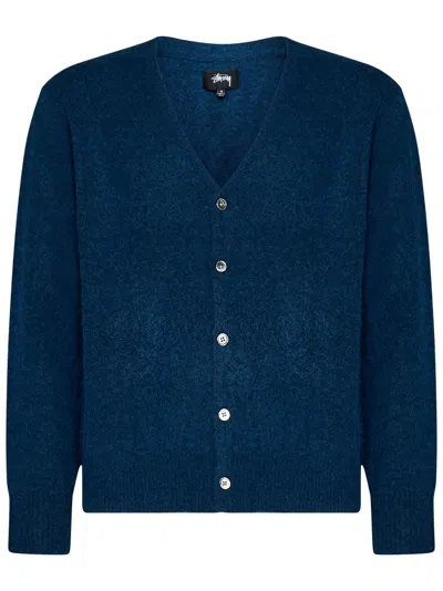 Stussy Cardigan In Blue