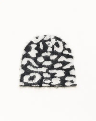 Stussy Cashmere Leopard Skullcap In Animal Print