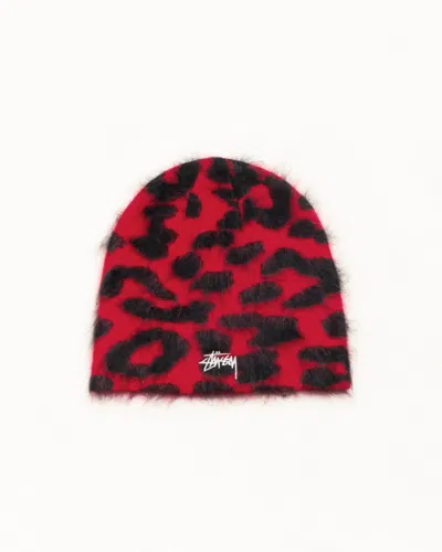 Stussy Cashmere Leopard Skullcap In Multi