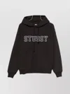 Stussy Casual Hoodie With Drawstring And Pocket In Black