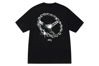Pre-owned Stussy Chain-link T-shirt Black