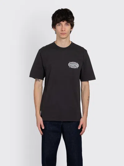 Stussy Champion Oval Pigment Dyed Tee In Black