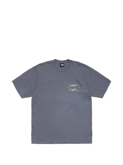 Stussy Champion Oval T-shirt In Gray