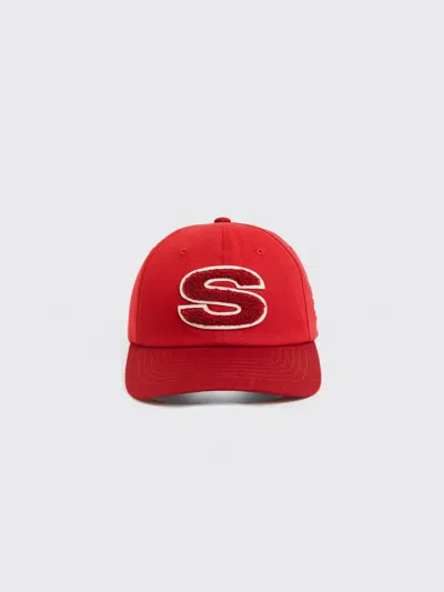 Stussy Chenille S Low Pro Cap In Red