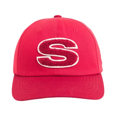 Pre-owned Stussy Chenille S Snapback Cap 'gym Red' | Men's Size Onesize