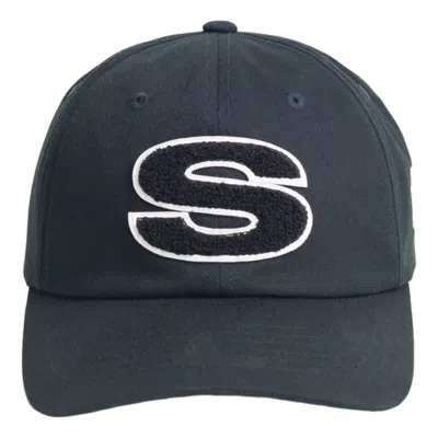 Stussy Chenille S Snapback Cap 'onyx' In Gray