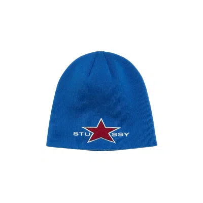 Pre-owned Stussy Chenille Skullcap 'blue' | Men's Size Onesize