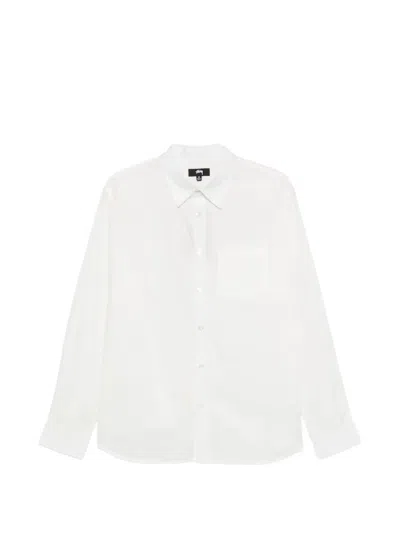 Stussy Chest-pocket Long-sleeve Shirt In White