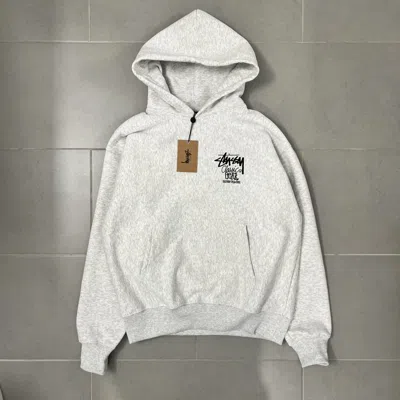 Pre-owned Stussy Classic Gear Hoodie Heather Gray