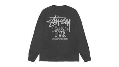 Pre-owned Stussy Classic Gear Long Sleeve Pigment Dyed Tee Shirt In Black