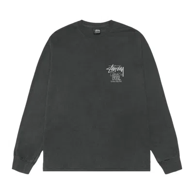 Pre-owned Stussy Classic Gear Long-sleeve Tee Pigment Dyed 'black' | Men's Size M