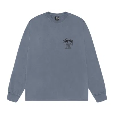 Pre-owned Stussy Classic Gear Long-sleeve Tee Pigment Dyed 'navy' | Blue | Men's Size Xxl