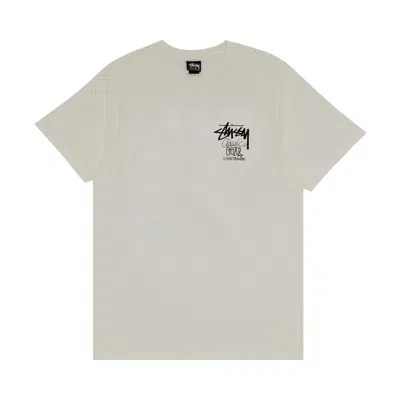 Pre-owned Stussy Classic Gear Tee Pigment Dyed 'natural' | Cream | Men's Size M In White