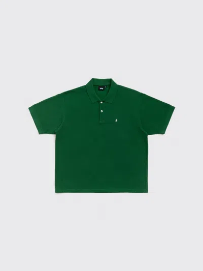 Stussy Classic Pique Polo In Green